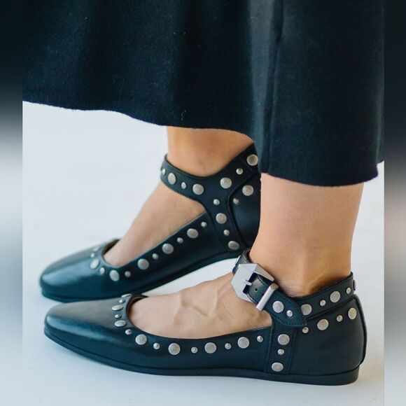 Free People Mystic Mary Janes Black Size 39.5 - Picture 1 of 10